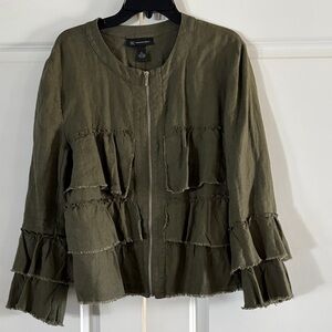 INC International Concepts Olive Utility Jacket